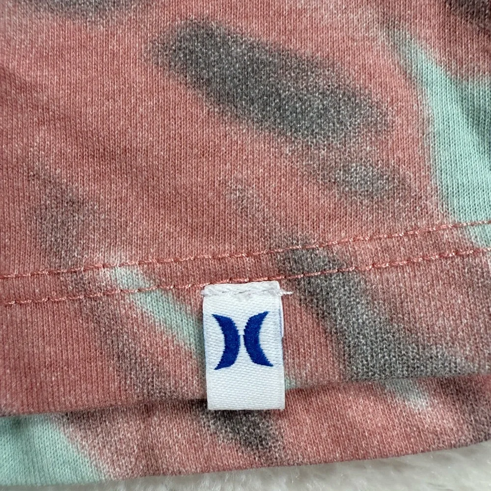 Hurley Tie-Dye Sleeveless T-Shirt Dress - Coral and Mint Size Small - Picture 4 of 7